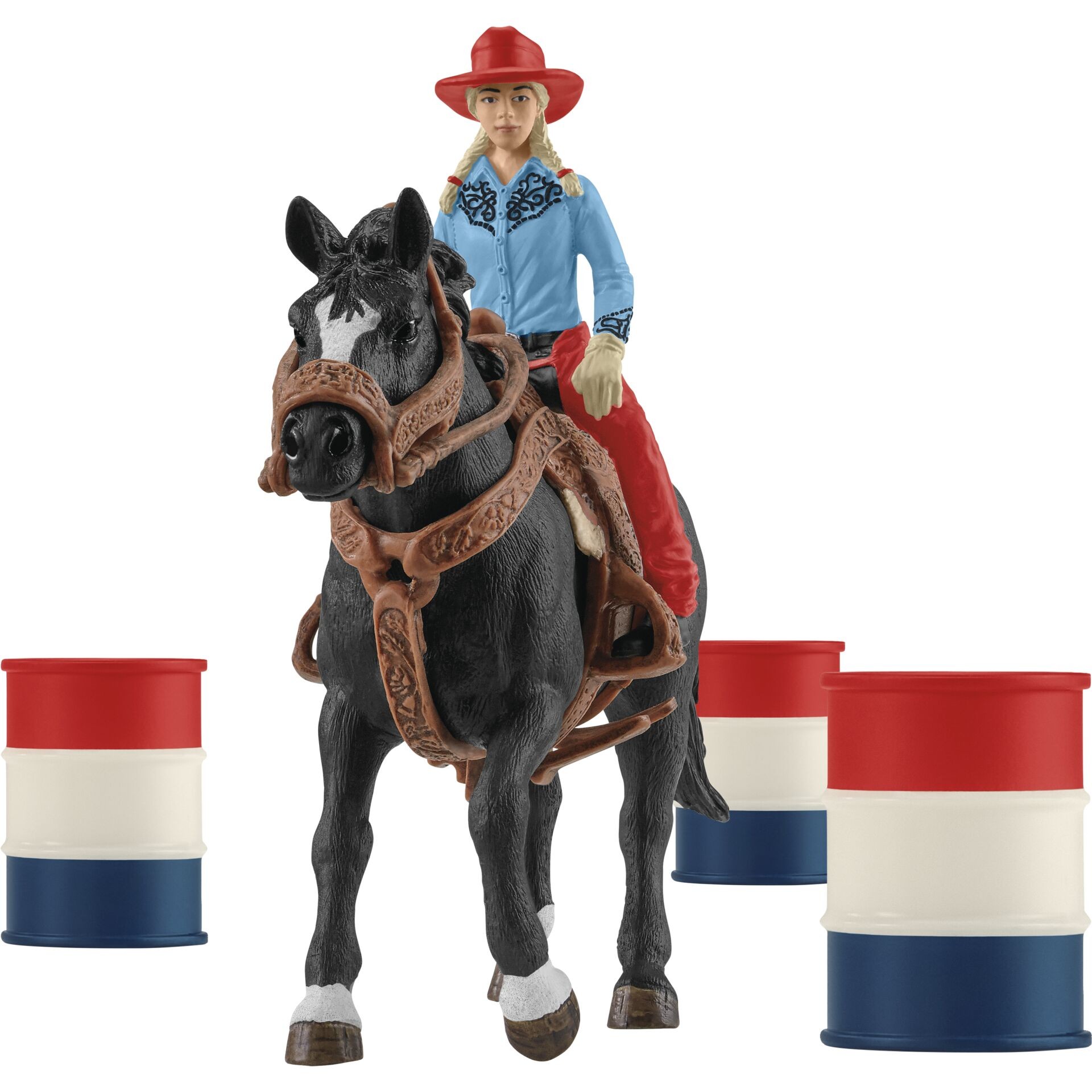 Schleich Barrel Racing mit Cowgirl 42576