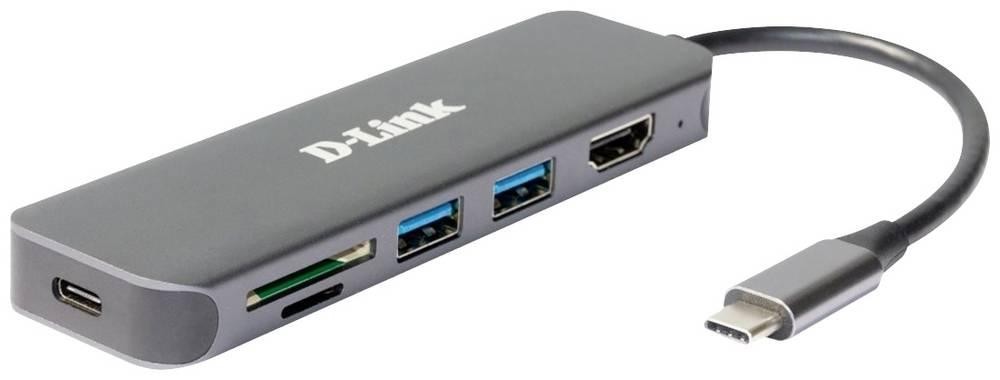 D-Link 6-in-1 USB-C Hub with HDMI/Card Reader/Power Delivery - D-Link