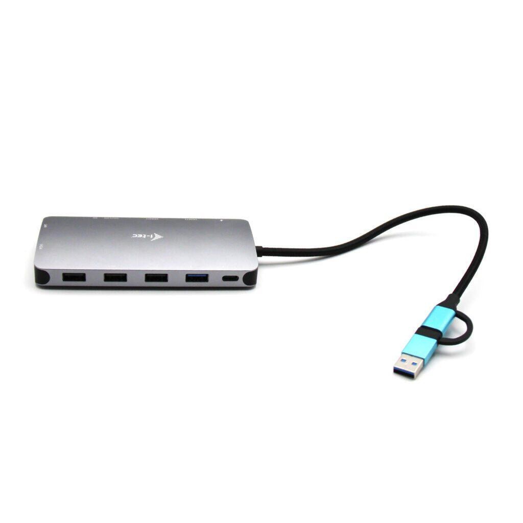 i-tec USB 3.0 USB-C/Thunderbolt 3x Display Metal Nano Dock with LAN +