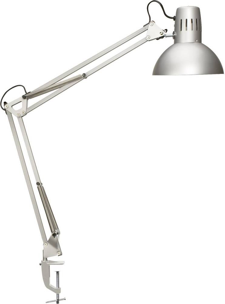 Maul MAULstudy 8230595 Klemmleuchte Energiesparlampe E27 60W silver
