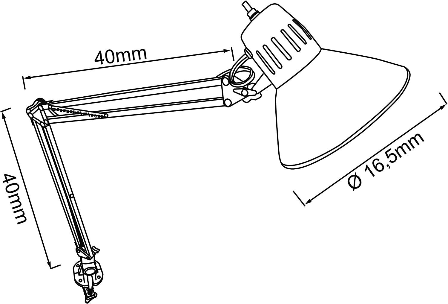 Brilliant Hobby 10802/06 Klemmleuchte LED E27 40W Schwarz