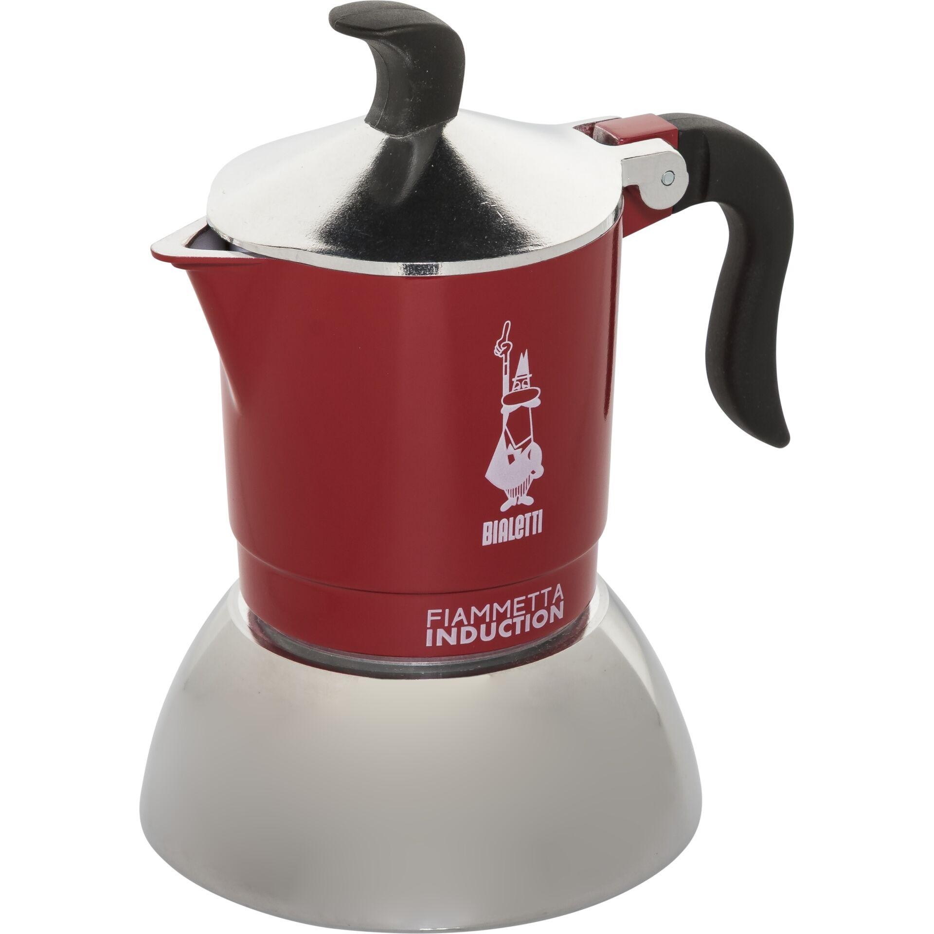 Bialetti Fiammetta Induction Moka pot 0.1 L Red, Stainless steel -