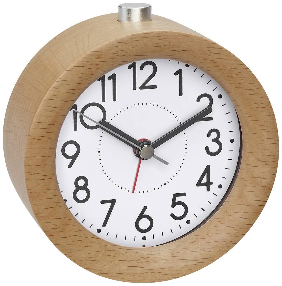 TFA Dostmann 60.1039.05 Quarz alarm clock Buche Alarmzeiten 1