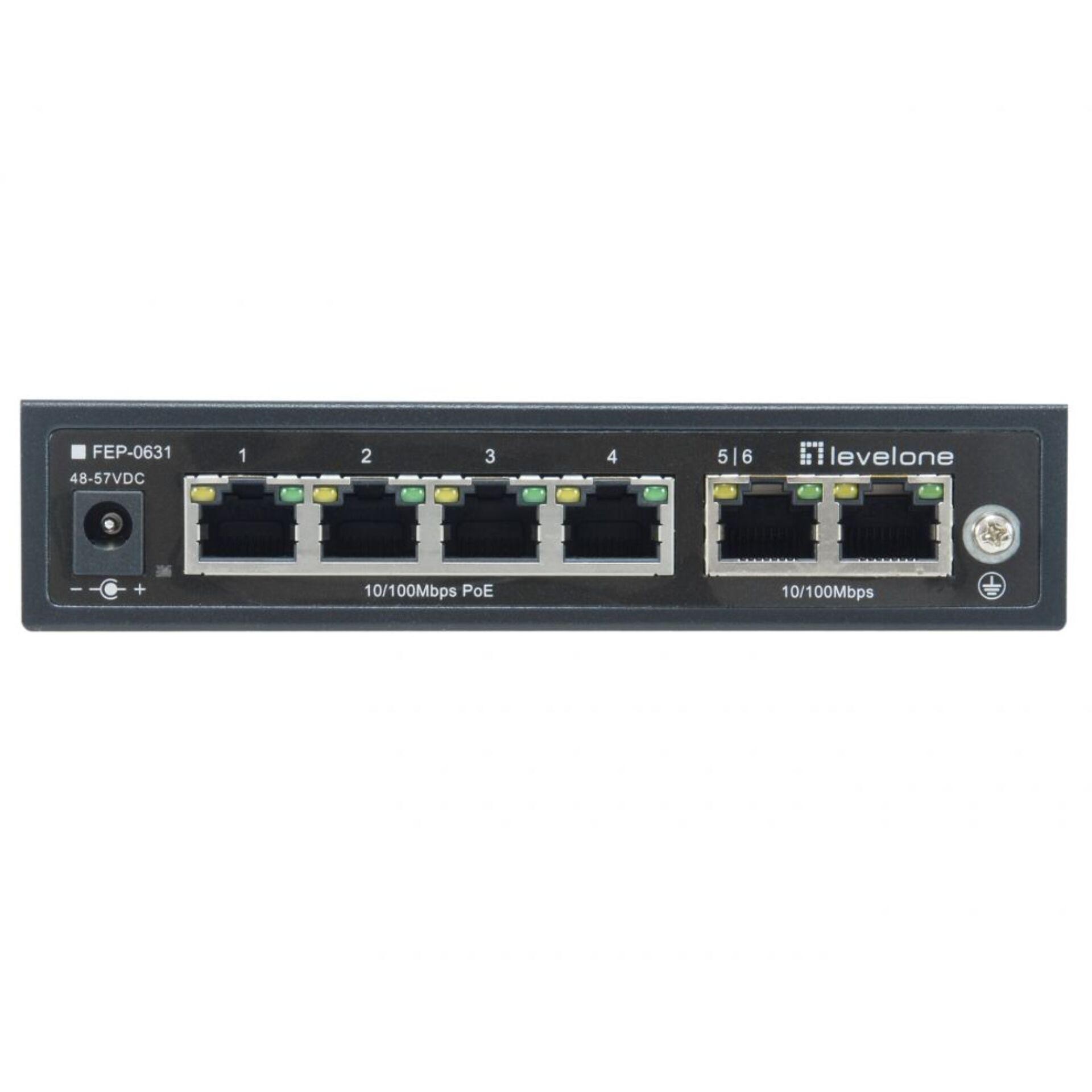 LevelOne FEP-0631 network switch Fast Ethernet (10/100) Power over