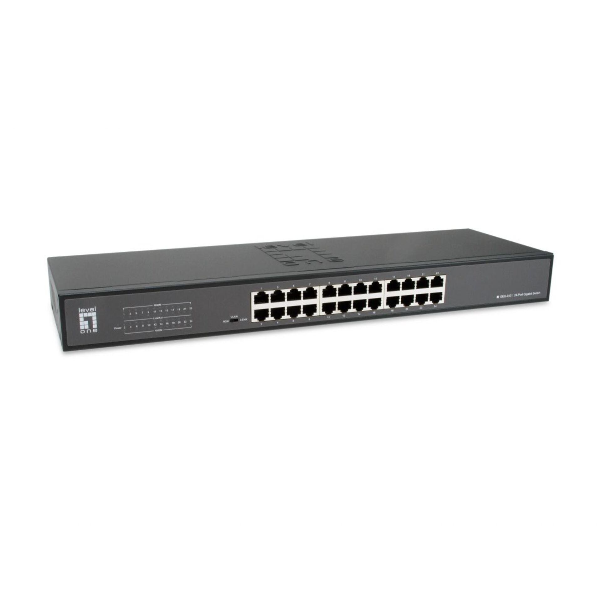 LevelOne Switch 24x GE GEU-2431 19" Rack Mount Kit Non-géré