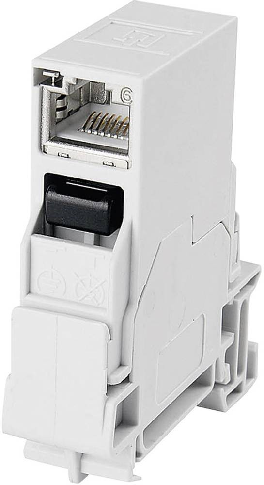 TELEGÄRTNER STX Tragschienen-Verbinder, RJ45 Embrayage Cat.6 Class