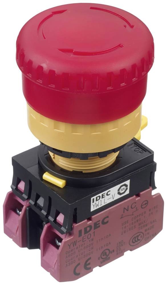 IDEC YW Series Twist Release Illuminated Emergency Stop Push Button,