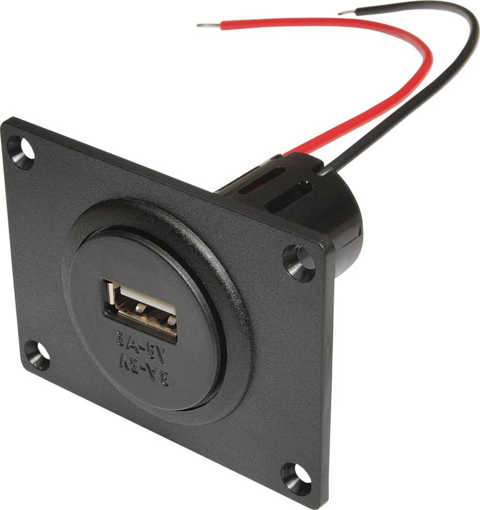 ProCar Power USB Einbausteckdose con Montageplatte Belastbarkeit