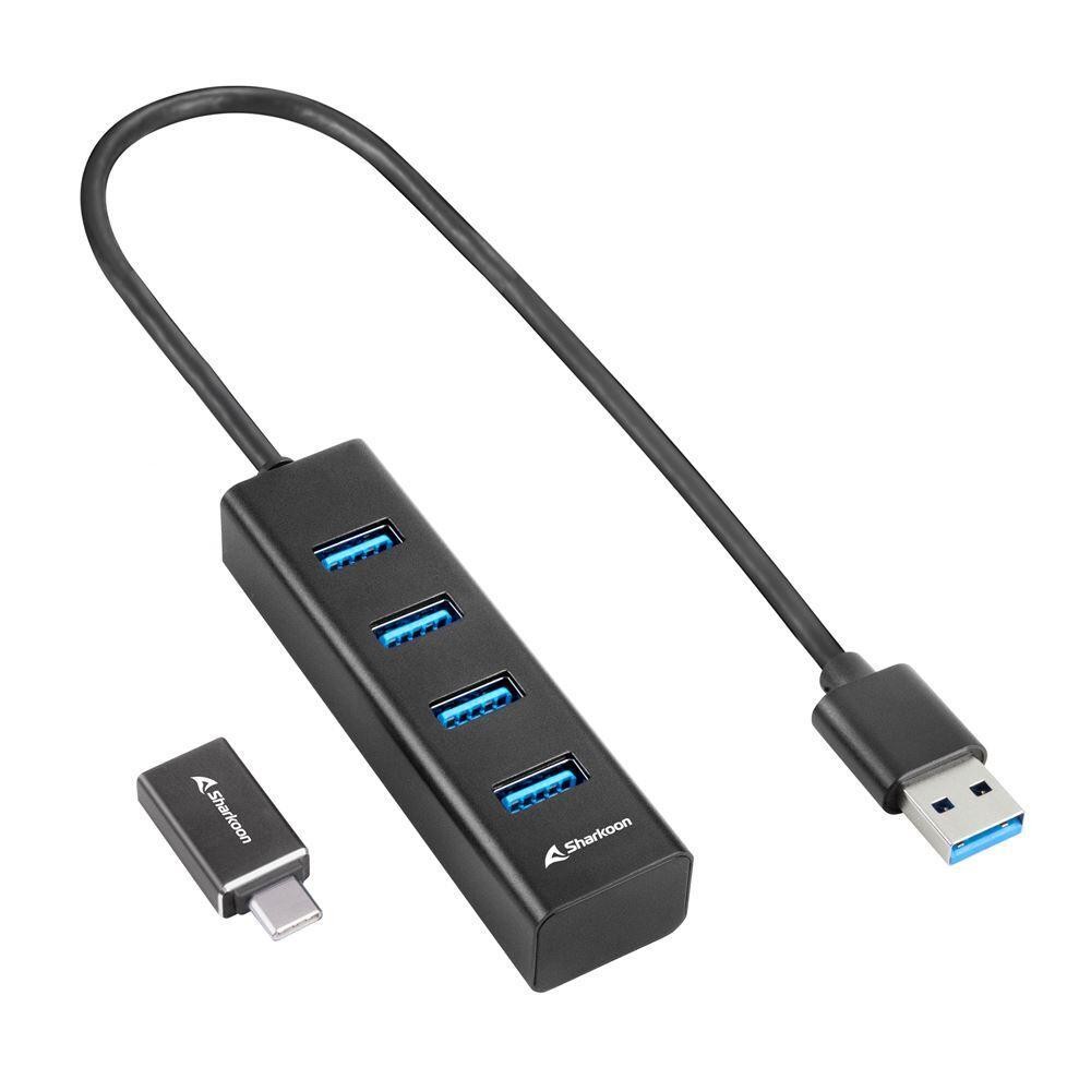 Sharkoon 4044951037582 interface hub USB 3.2 Gen 1 (3.1 Gen 1) Type-C