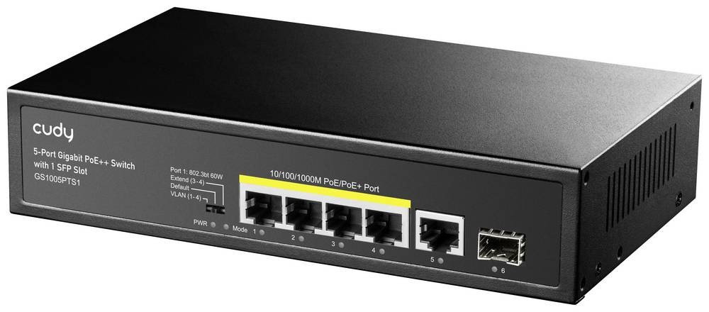 5+1P Cudy GS1005PTS1 PoE+ SFP