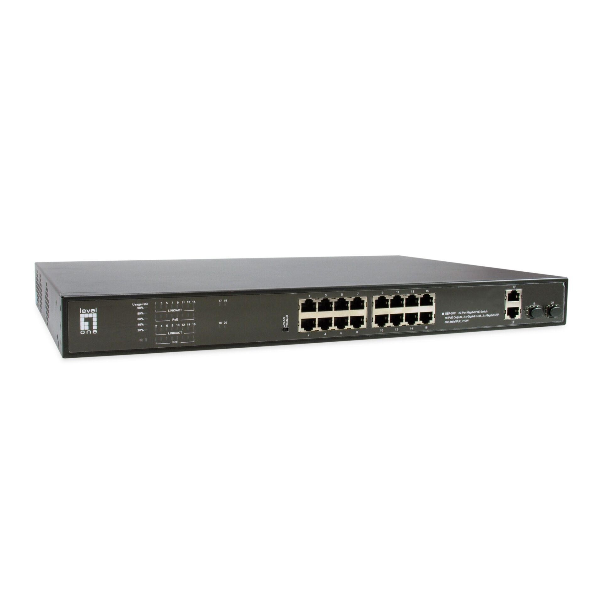 LevelOne GEP-2021 commutateur réseau Non-géré Gigabit Ethernet (10/
