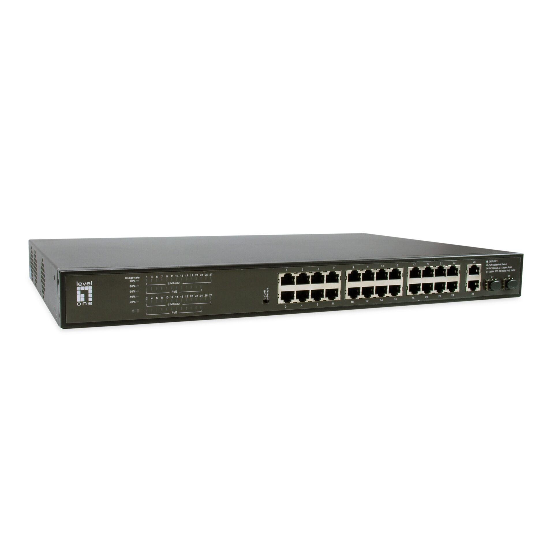 LevelOne GEP-2821 network switch Unmanaged Gigabit Ethernet (10/100/