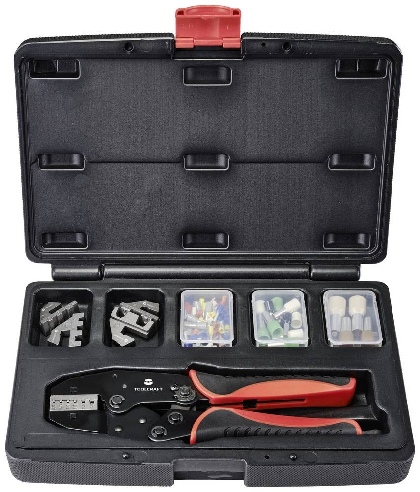 TOOLCRAFT TO-7703463 Crimpzangen-Set 83teilig Aderendhülsen 0.5 up