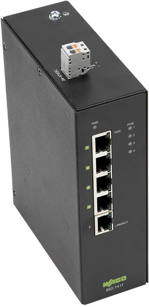 Wago Unmanaged 5 Port Industrial Ethernet Switch RJ-45 - Wago