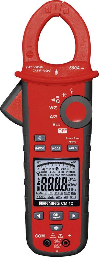 Benning CM 12 Stromzange CAT IV 600 V Anzeige (Counts): 9999