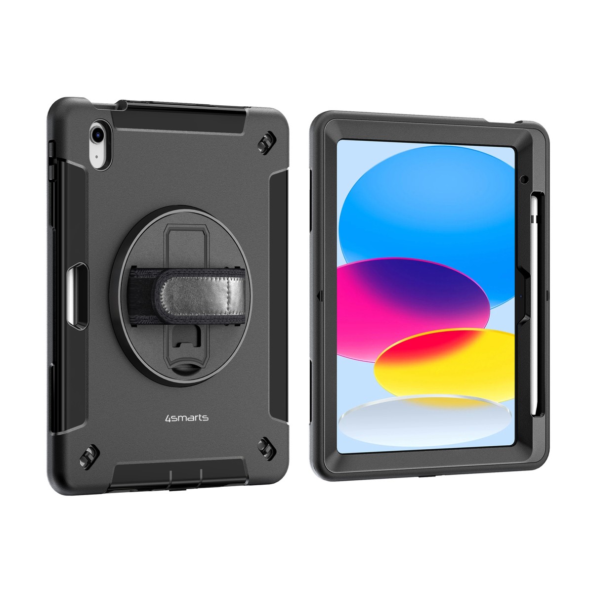 4smarts Rugged Case Grip 27.7 cm (10.9") Cover Black - 4smarts Rugged
