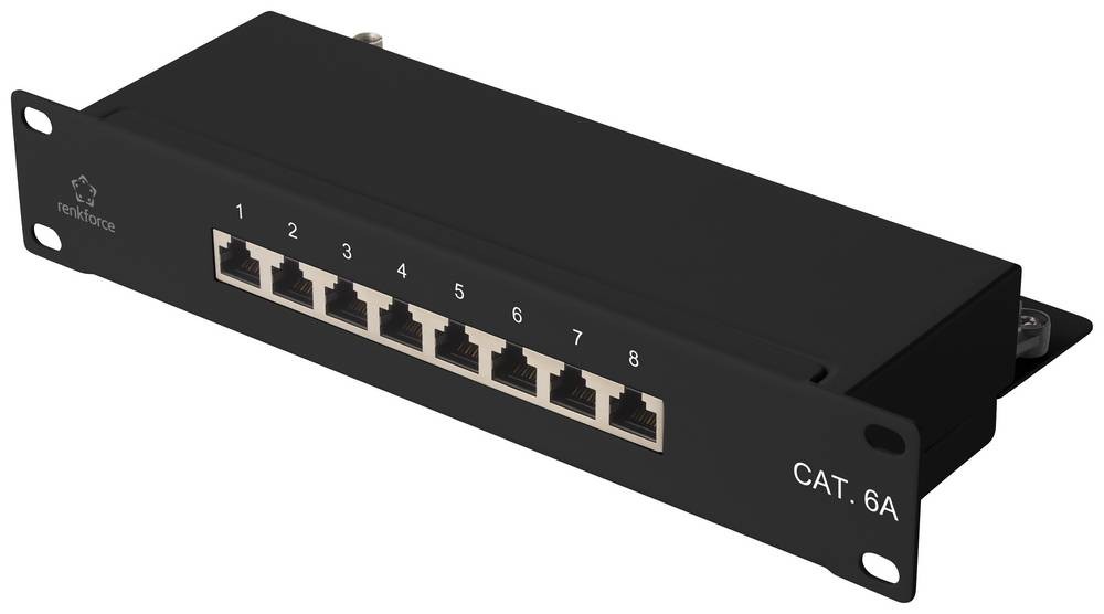 Renkforce RF-4870828 8 Port rete-Patchpanel 254mm (10\ ) CAT 6a 1 HE