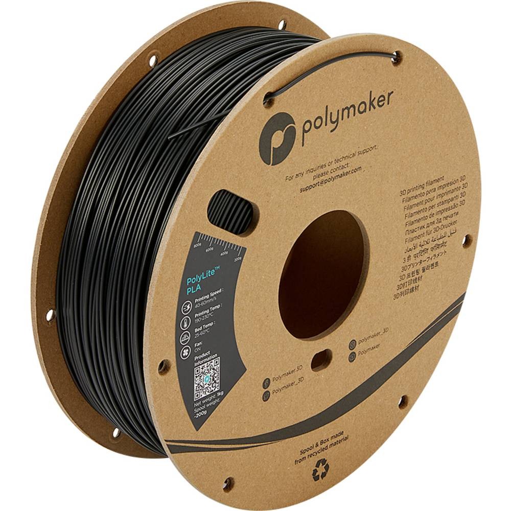 Polymaker PA02001 PolyLite Filament PLA 1.75mm 1000g black 1 pc(s)