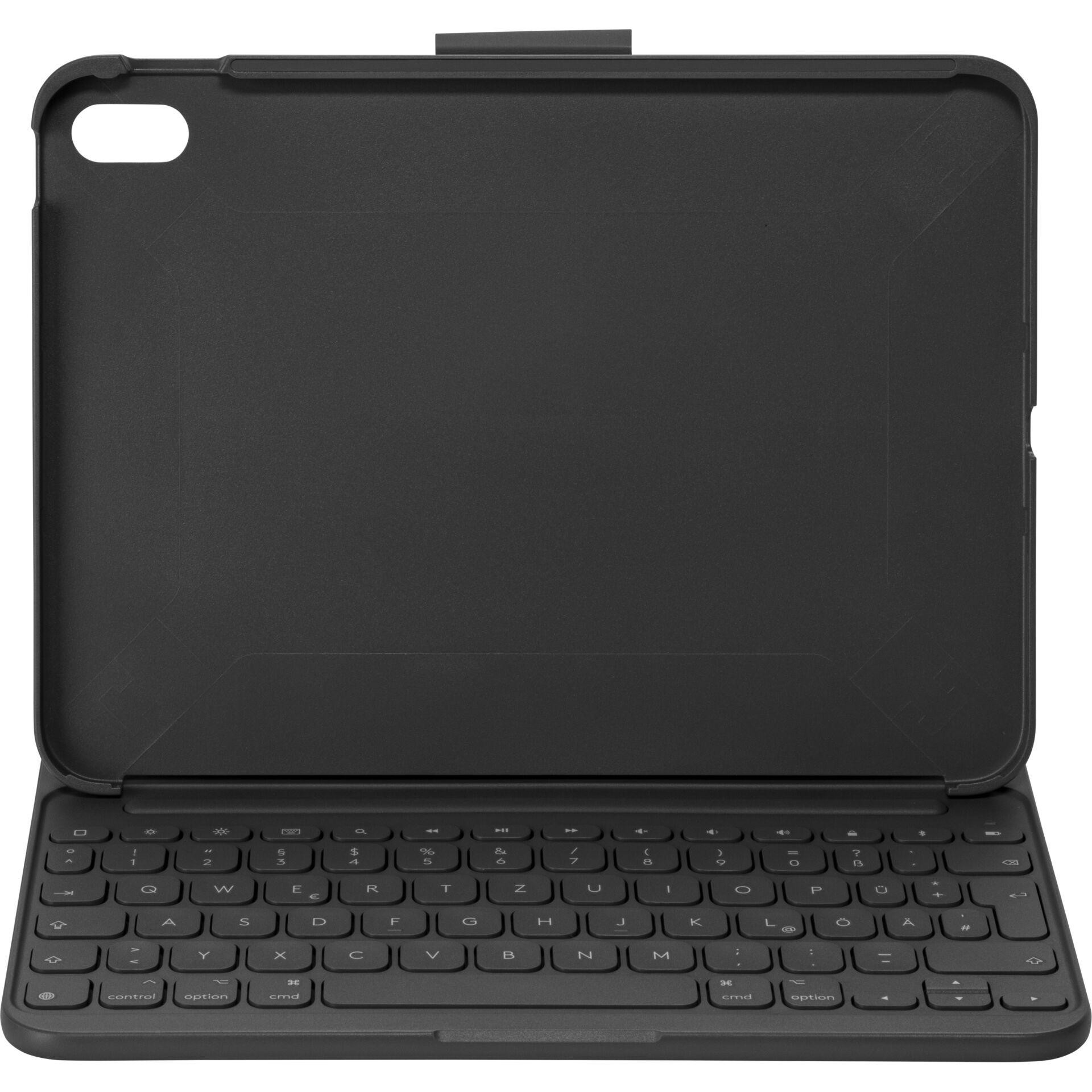 Logitech Slim Folio QWERTZ-Layout, grau