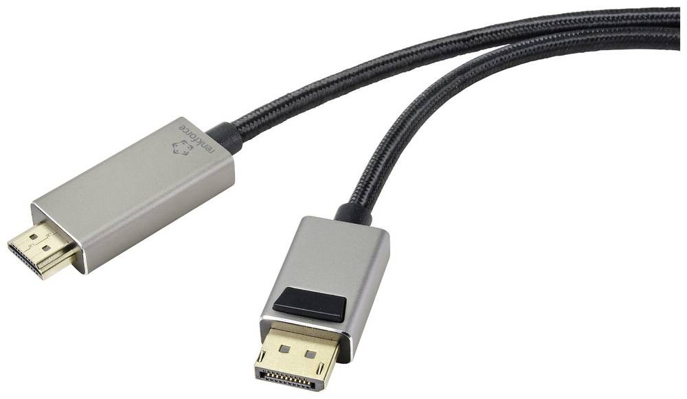 Renkforce RF-4995158 video cable adapter 3 m DisplayPort HDMI-A Black