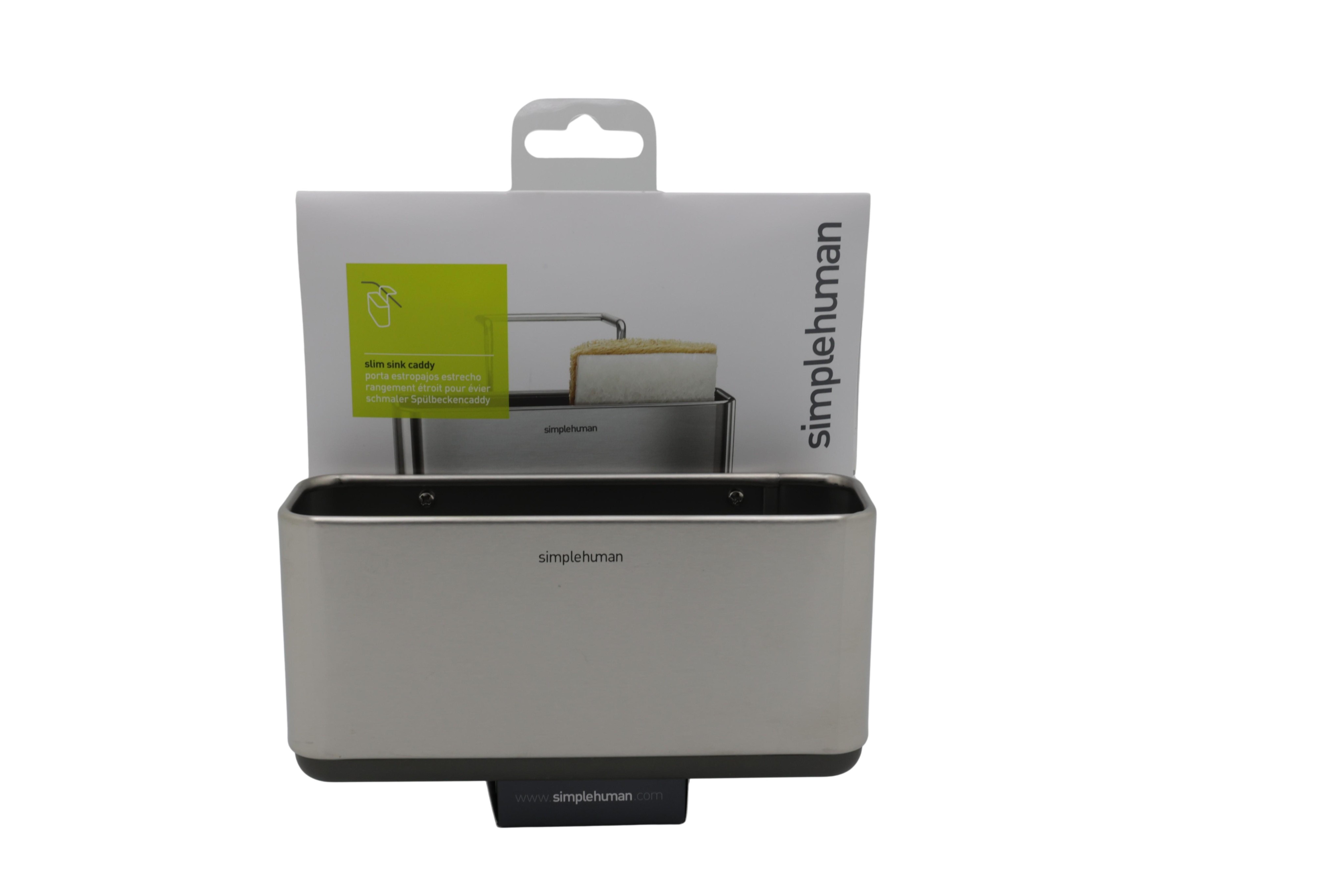 simplehuman Spülbeckencaddy, schmal, gebu ̈rsteter stainless steel