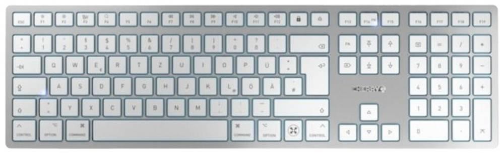 CHERRY KW 9100 SLIM FOR MAC Kabellos Tastatur Deutsch, QWERTZ Weiß