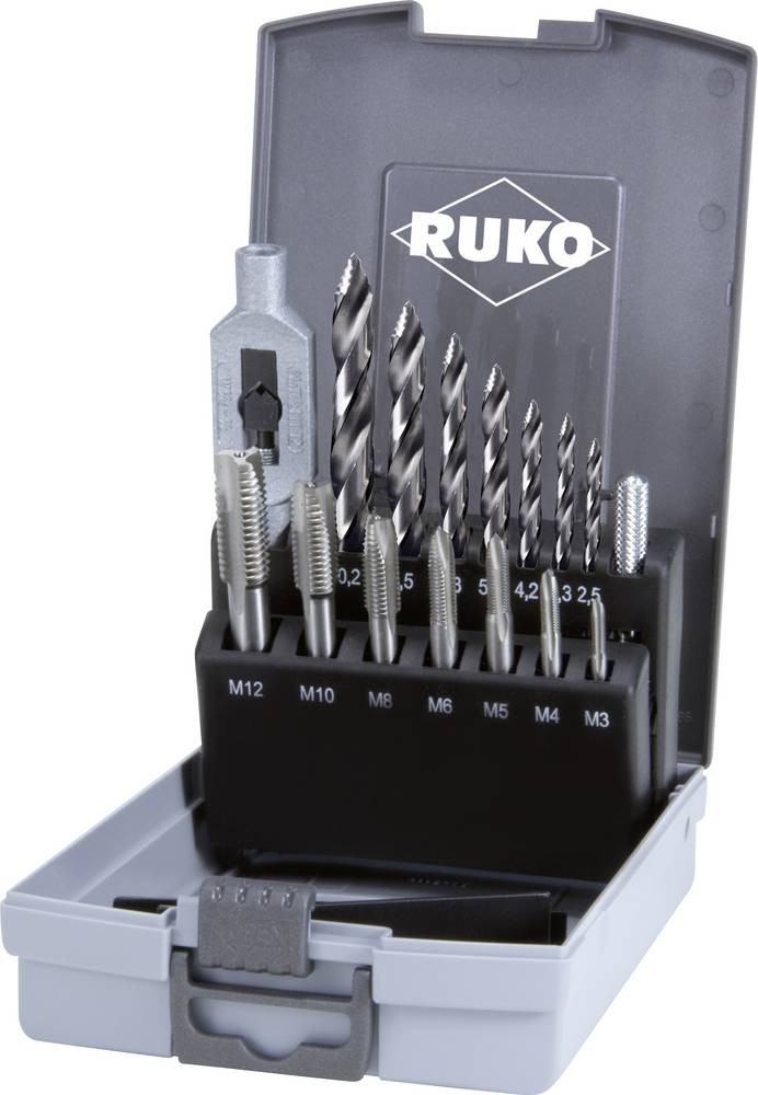 RUKO 259004RO ULTIMATECUT Handgewindebohrer-Set 15teilig M3 - M12 DIN