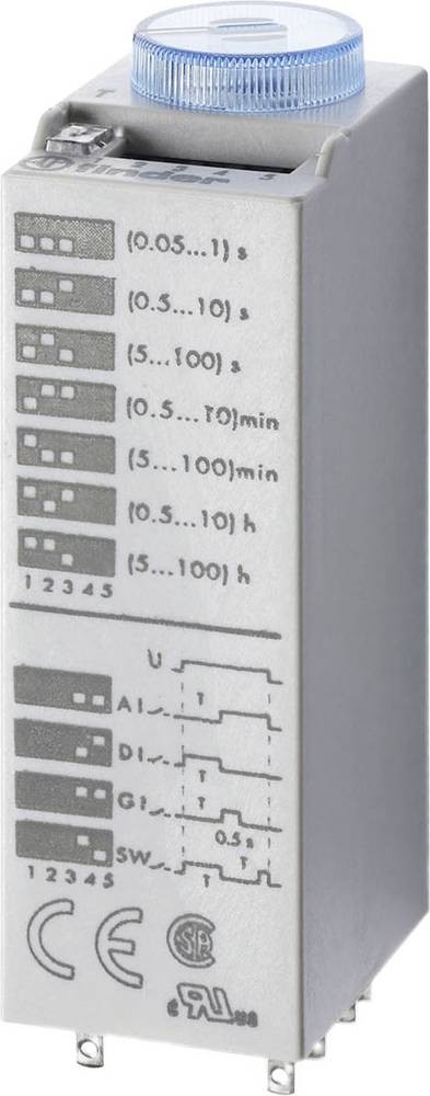 Finder 85.02.0.012.0000 Zeitrelais 12V DC/AC 1 St. Zeitbereich: 0.05 -