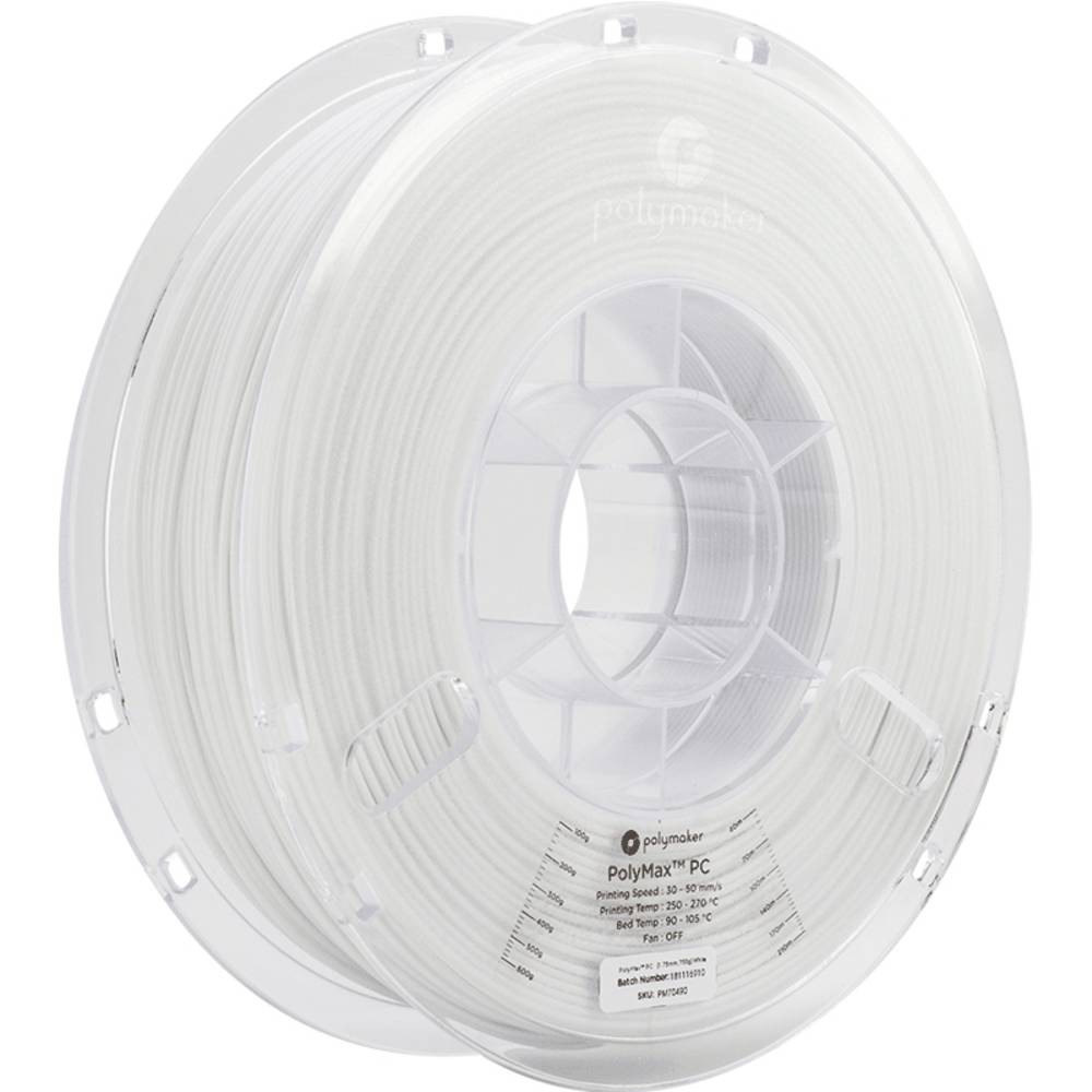 Polymaker PC02004 3D printing material Polycarbonate (PC) White 750 g