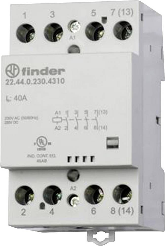 Finder 22.44.0.024.4717 Installationsschütz 3 Schließer, 1 Öffner