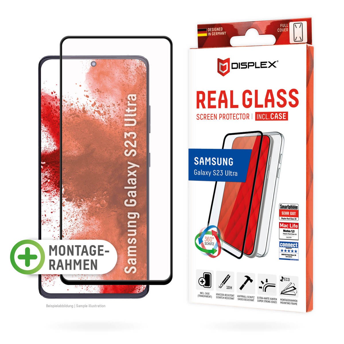 Displex Screen Protector + Case for Samsung Galaxy S23 Ultra, Eco