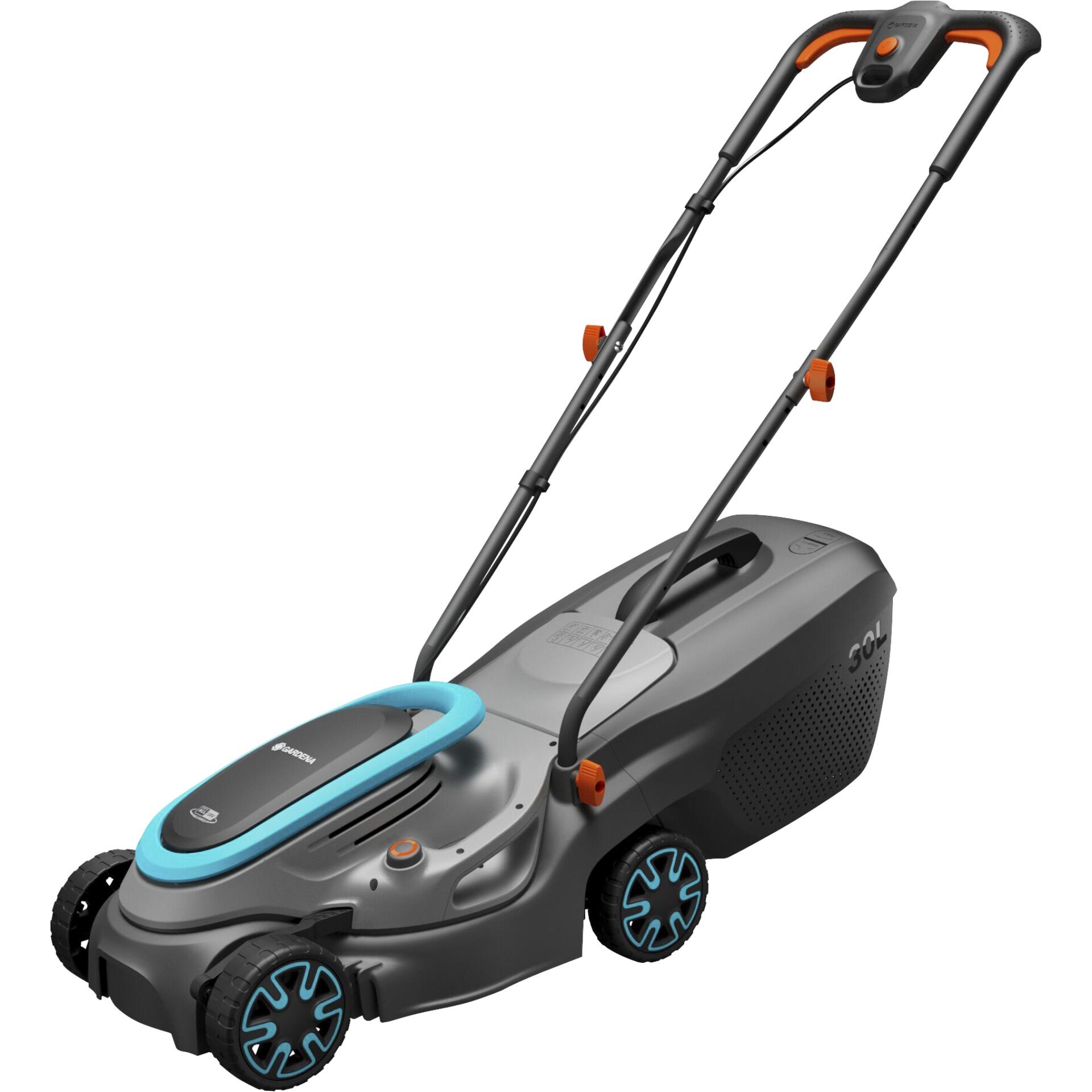 Gardena PowerMax 32/18V P4A Push lawn mower Battery Blue, Grey -