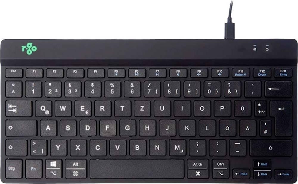 R-GO Tools Compact Break Kabelgebunden Tastatur Deutsch, QWERTZ