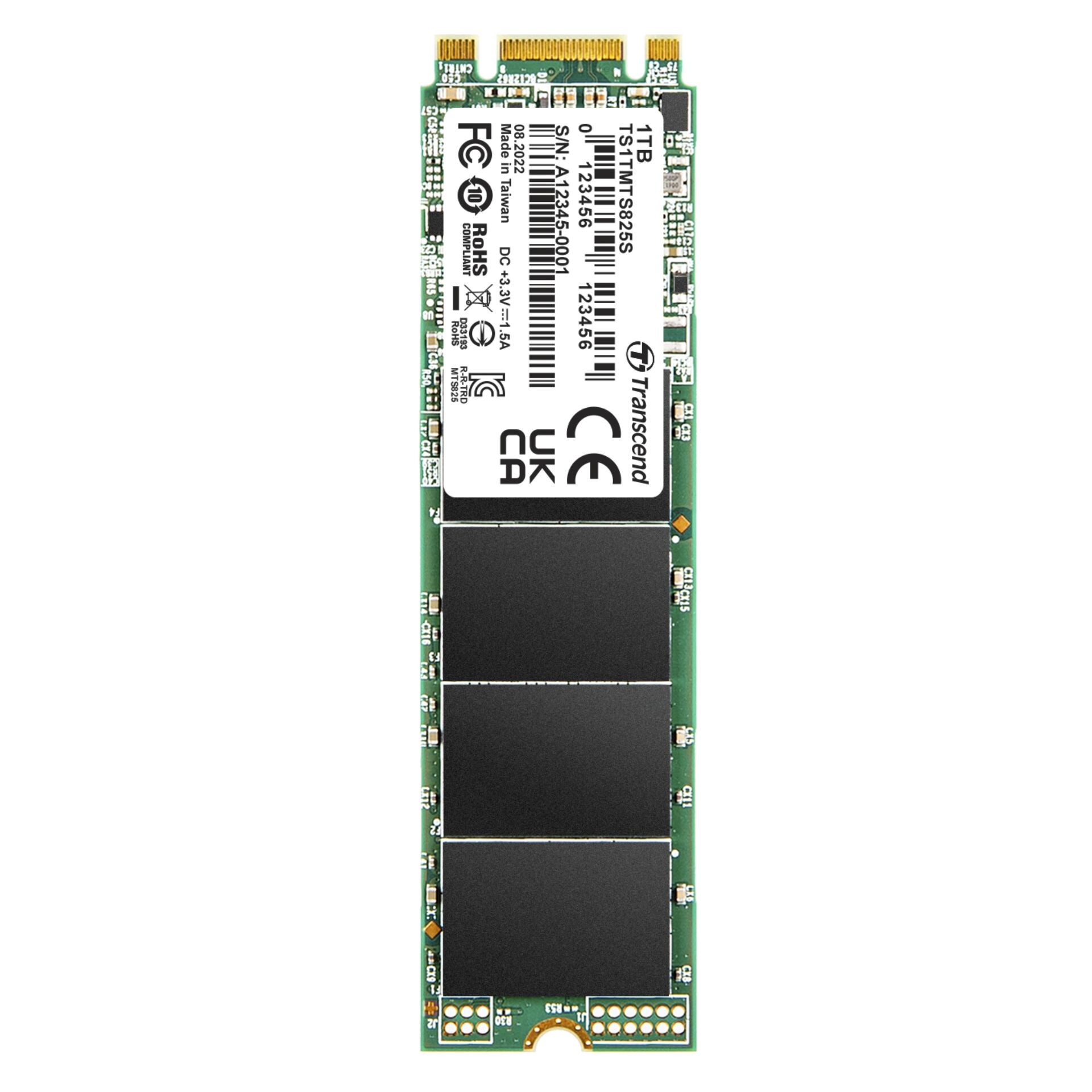 Transcend 825S 1 TB M.2 Serial ATA III 3D NAND - Transcend 825S, 1 TB,