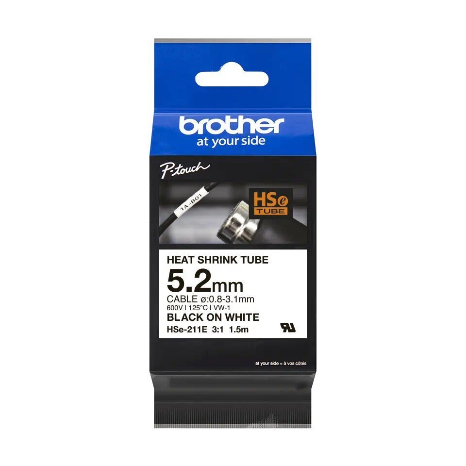 Brother HSE-611E label-making tape - Brother HSE-611E, Yellow, China,