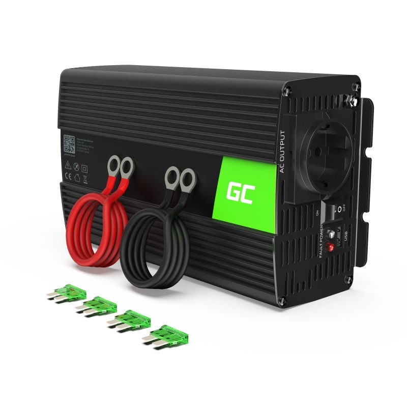 Green Cell INV08 adattatore e invertitore Esterno 1000 W Nero - Green