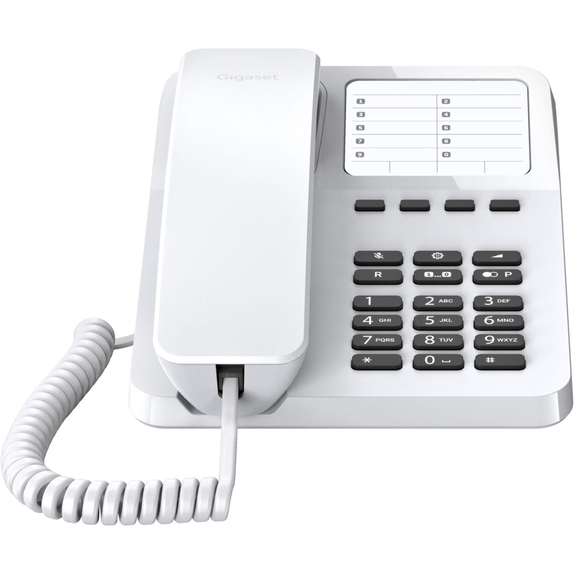 Gigaset DESK 400 Analog telephone White - Gigaset DESK 400, Analog