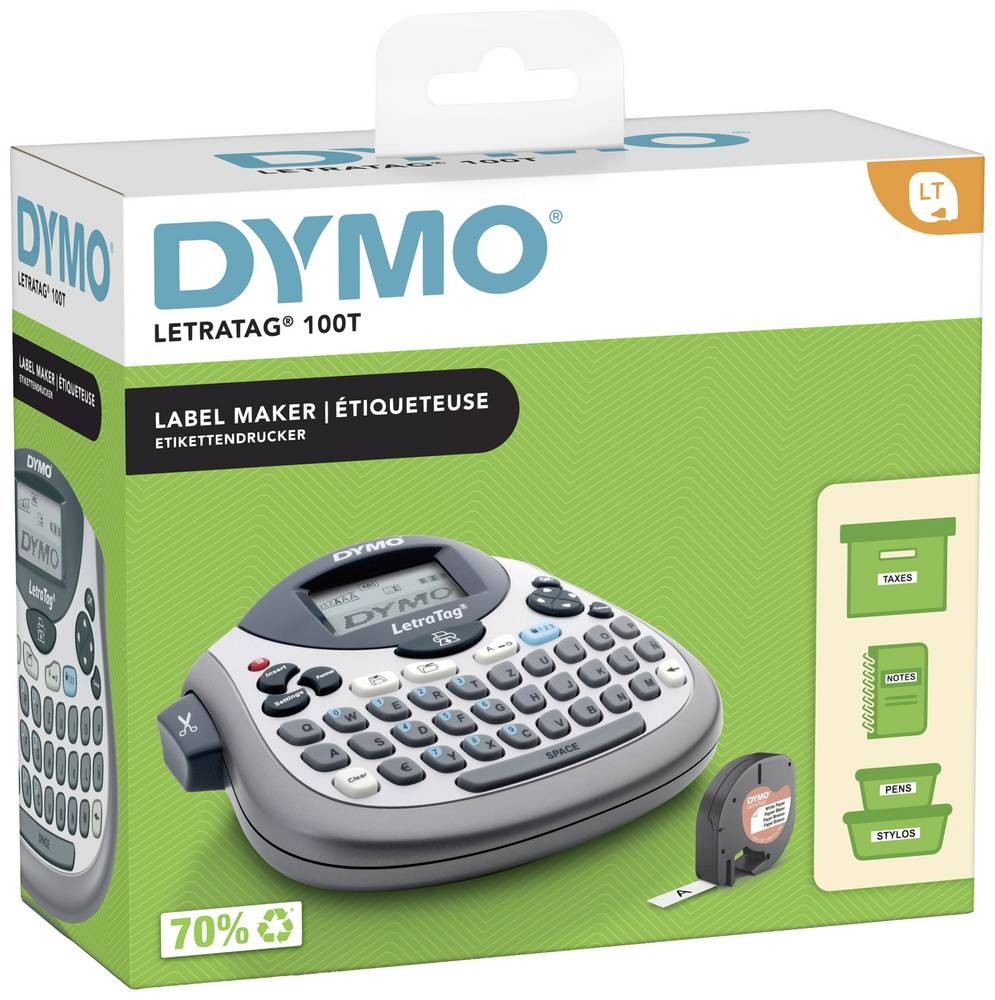 DYMO LetraTag LT-100T Beschriftungsgerät for Schriftband: LT 12 mm
