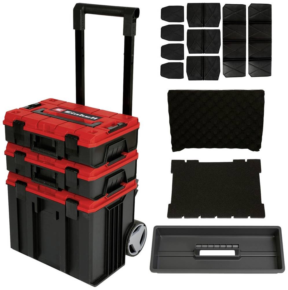 Einhell E-Case Tower Black, Red Polypropylene (PP) - Einhell E-Case