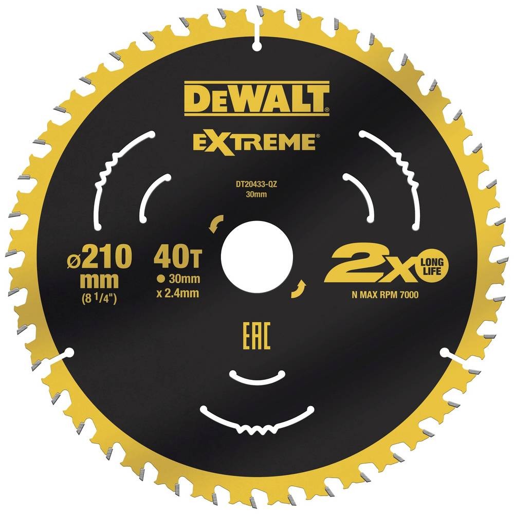 DEWALT DT20433-QZ saw blade 210 x 30 x 2.4mm Zähneanzahl: 40 1 pc(s)