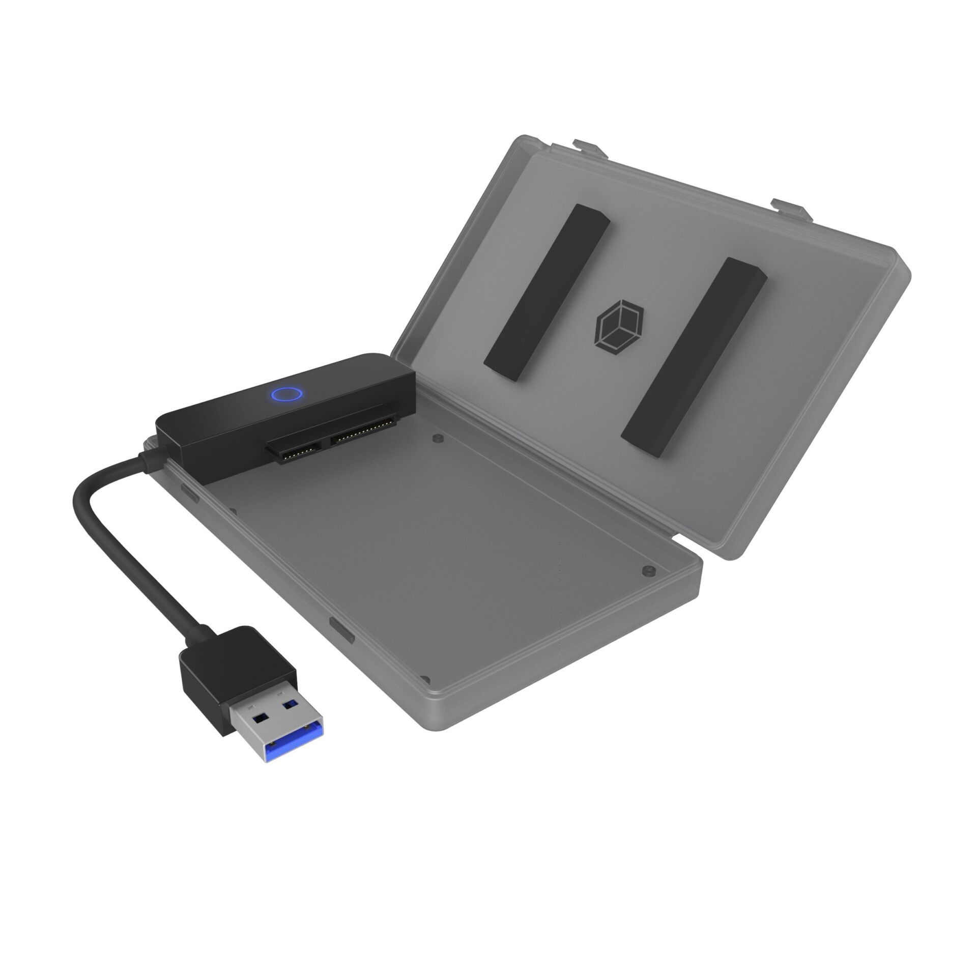 ICY BOX IB-AC603b-U3, USB 3.2 Gen 1 zu 2,5\ SATA Festplatten Adapter