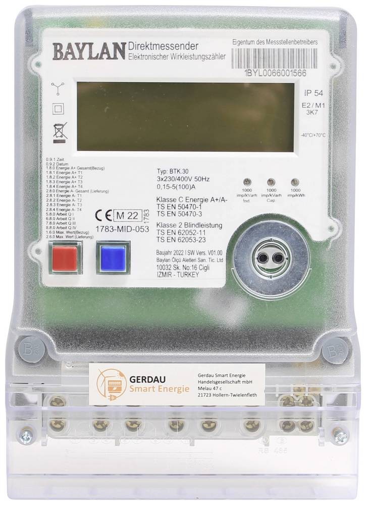 Counttec BTK30 DZ1004Q Drehstromzähler digital MID-konform: Ja 1