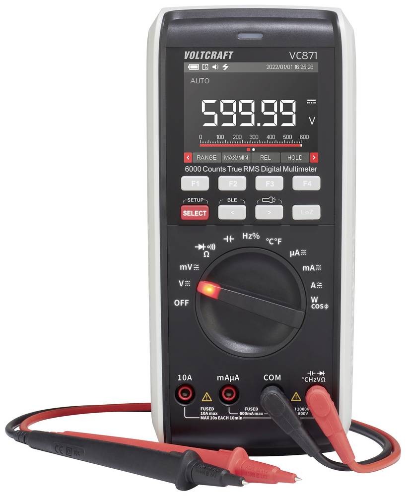 VOLTCRAFT VC871 Hand-Multimeter digital Datenlogger, LoZ CAT III 1000
