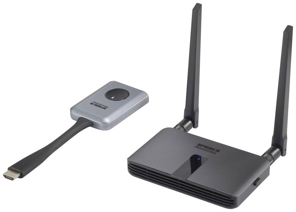 SpeaKa Professional SP-WTR-400 HDMI-Funkübertragung (Set) 30m 2.4GHz,