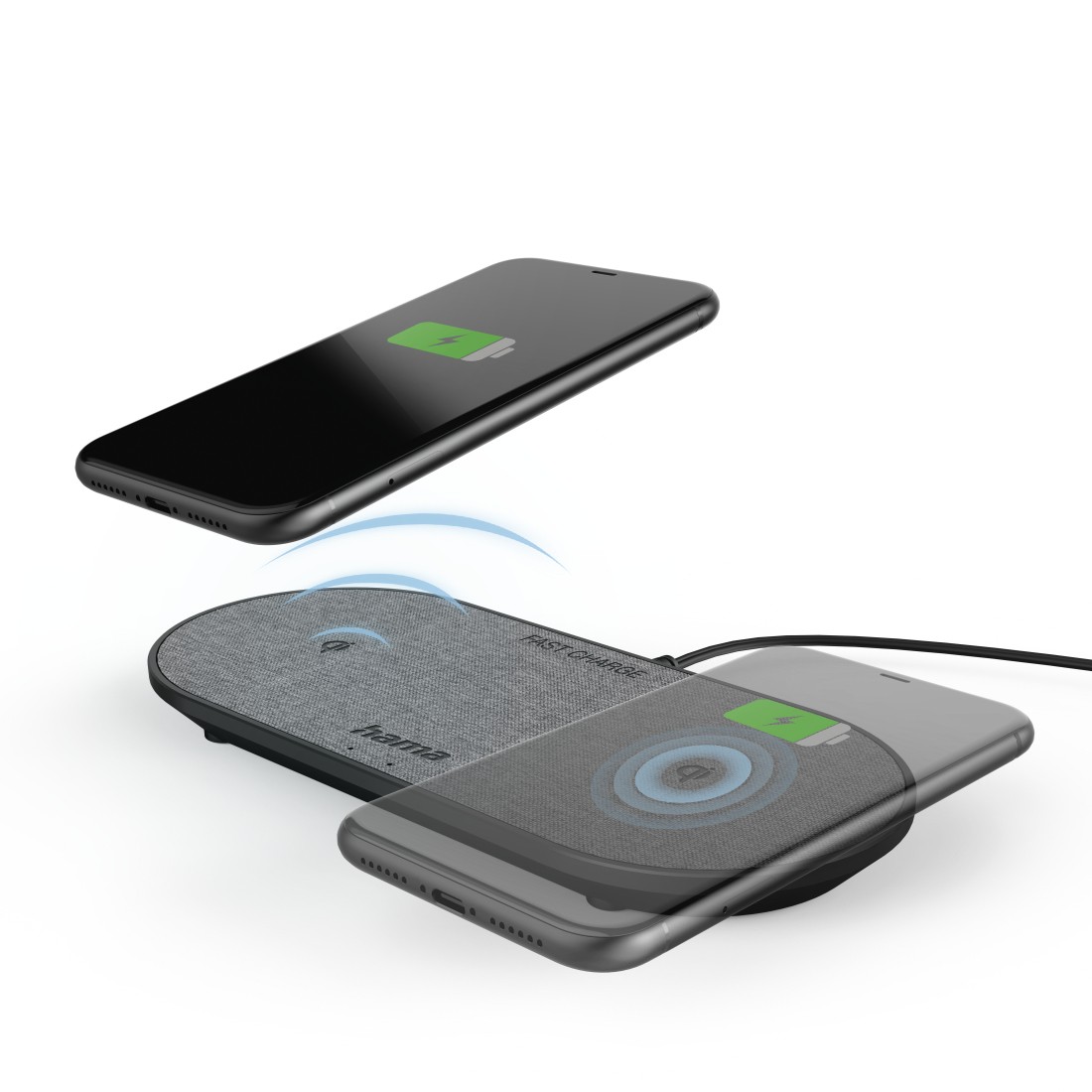 Hama QI-FC10 DUO Smartphone Black AC Wireless charging Fast charging