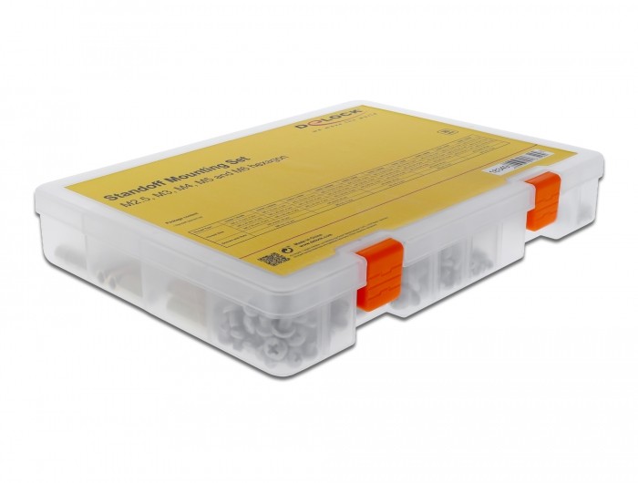 DeLOCK 18349 mounting kit Transparent, Yellow Nickel, Steel - DeLOCK