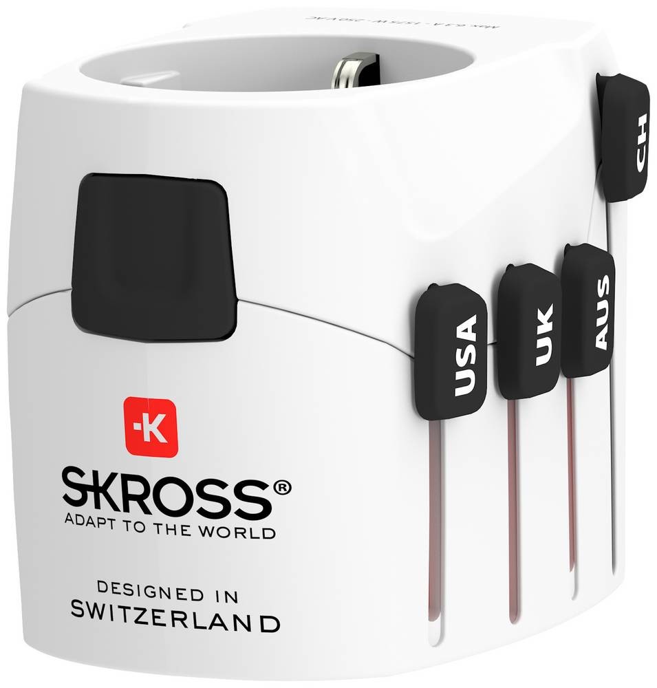 Skross PRO World & USB Blanco - Skross PRO World & USB, Blanco