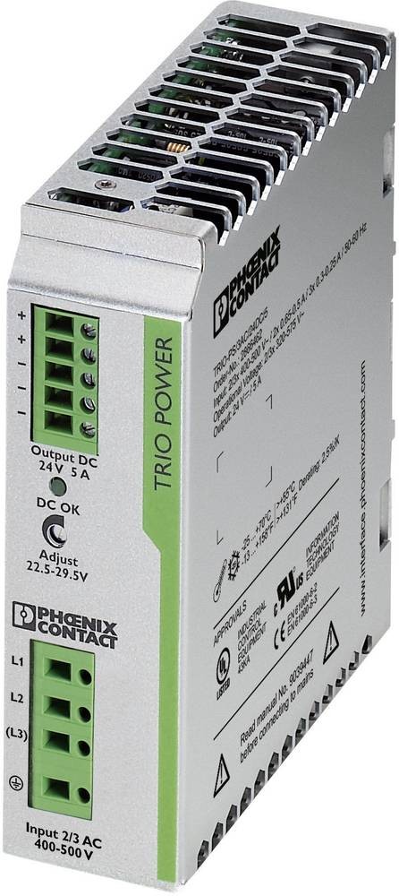 Phoenix Contact TRIO-PS/3AC/24DC/ 5 power supply unit 120 W Green,