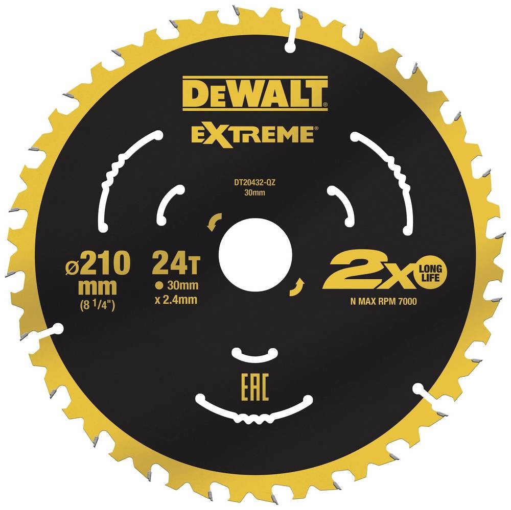 DEWALT DT20432-QZ saw blade 210 x 30 x 2.4mm Zähneanzahl: 24 1 pc(s)