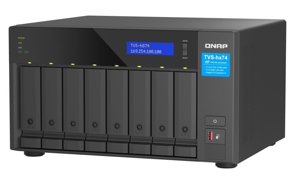 QNAP TVS-H874-I7-32G 8-bay QuTS hero NAS Intel Core i7-12700 12-core